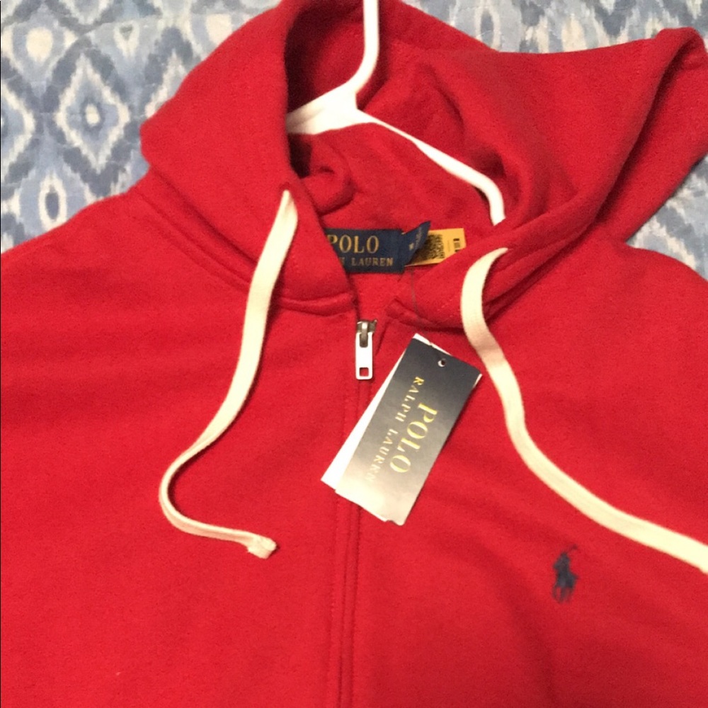 polo zip up hoodie